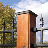 Nuvo Iron 5-1/2-in x 5-1/2-in Black Aluminum Deck Post Cap