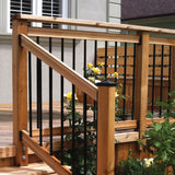 Nuvo Iron 3/4-in x 26-in Black Powder Coated Galvanized Steel Round Deck Baluster