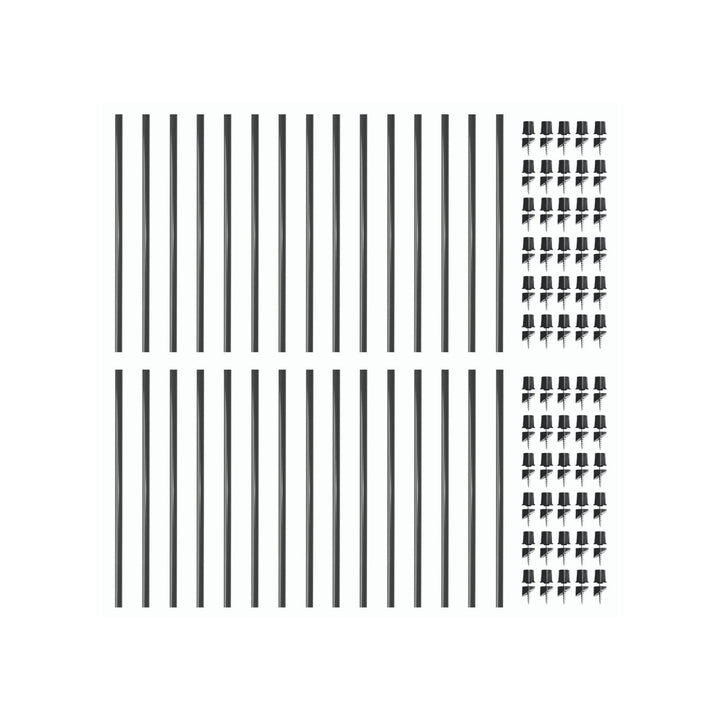 Nuvo Iron 3/4-in x 26-in Black Powder Coated Galvanized Steel Round Deck Baluster