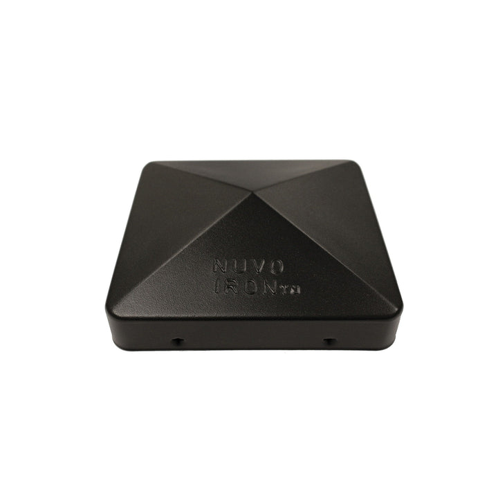 Nuvo Iron 5-in x 5-in Black Painted Galvanized Steel Deck Post Cap