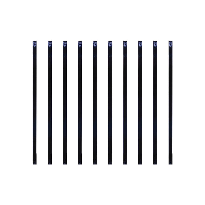 Nuvo Iron 1/2-in x 1-in x 32-in Black Powder Coated Galvanized Steel Rectangular Deck Baluster