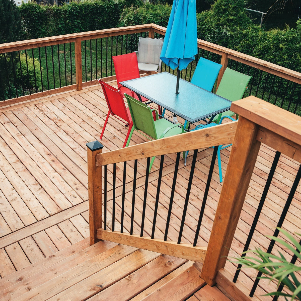 Nuvo Iron 3/4-in x 26-in Black Powder Coated Galvanized Steel Round Deck Baluster