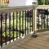 Nuvo Iron 3/4-in x 26-in Black Powder Coated Galvanized Steel Round Deck Baluster