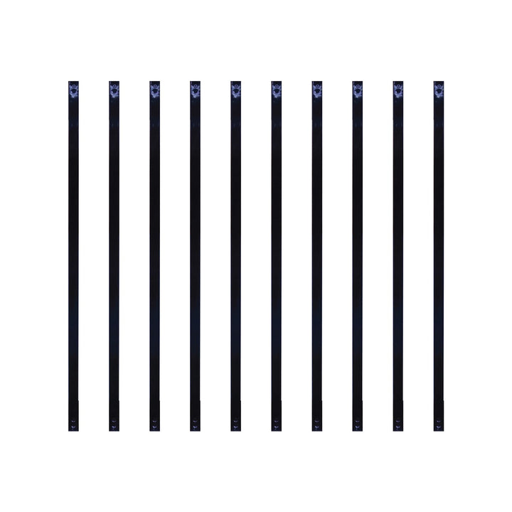 Nuvo Iron 1/2-in x 1-in x 38-in Black Powder Coated Galvanized Steel Rectangular Deck Baluster