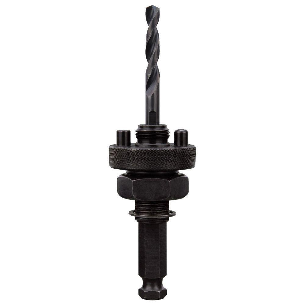 7/16 in. Quick Change Large Hole Saw Arbor No Wobble W/ W/ Pilot Drill Bit - Super Arbor