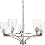 Progress Lighting Parkhurst 5-Light Brushed Gray Transitional Chandelier
