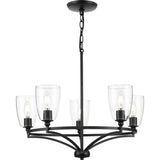 Progress Lighting Parkhurst 5-Light Matte Black Transitional Chandelier