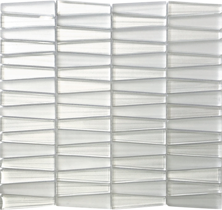 Apollo Tile Glacier Pearl White 12-in x 13-in Polished Glass Linear Floor and Wall Tile (5.38-sq. ft/ Carton)