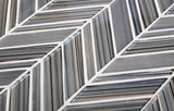 Apollo Tile (Sample) Glacier Blue and Gray 4-in x 4-in Polished Glass Chevron Mosaic Floor and Wall Tile