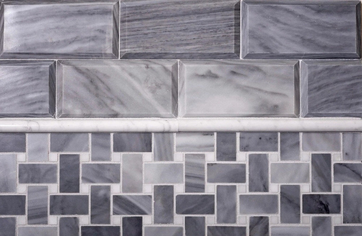Apollo Tile (Sample) Wall Tile Gray 4-in x 6-in Polished Marble Subway Floor and Wall Tile