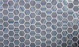 Apollo Tile (Sample) Glacier Blue and Gray 4-in x 4-in Polished Glass Honeycomb Mosaic Floor and Wall Tile