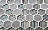 Apollo Tile (Sample) Glacier Blue and Gray 4-in x 4-in Polished Glass Honeycomb Mosaic Floor and Wall Tile