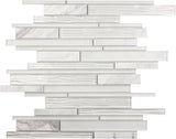 Apollo Tile (Sample) White 4-in x 4-in Honed Marble Linear Mosaic Floor and Wall Tile