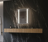 PARIS MIRROR Verano Cabinet 24-in x 32-in Lighted LED Surface Mount 3000K Mirrored Soft Close Medicine Cabinet