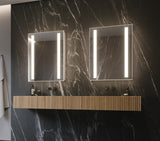 PARIS MIRROR Verano Cabinet 24-in x 32-in Lighted LED Surface Mount 3000K Mirrored Soft Close Medicine Cabinet