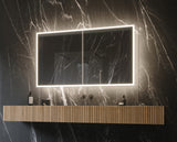 PARIS MIRROR Galaxy Cabinet 48-in x 8-in Lighted LED Surface Mount 3000K Mirrored Soft Close Medicine Cabinet