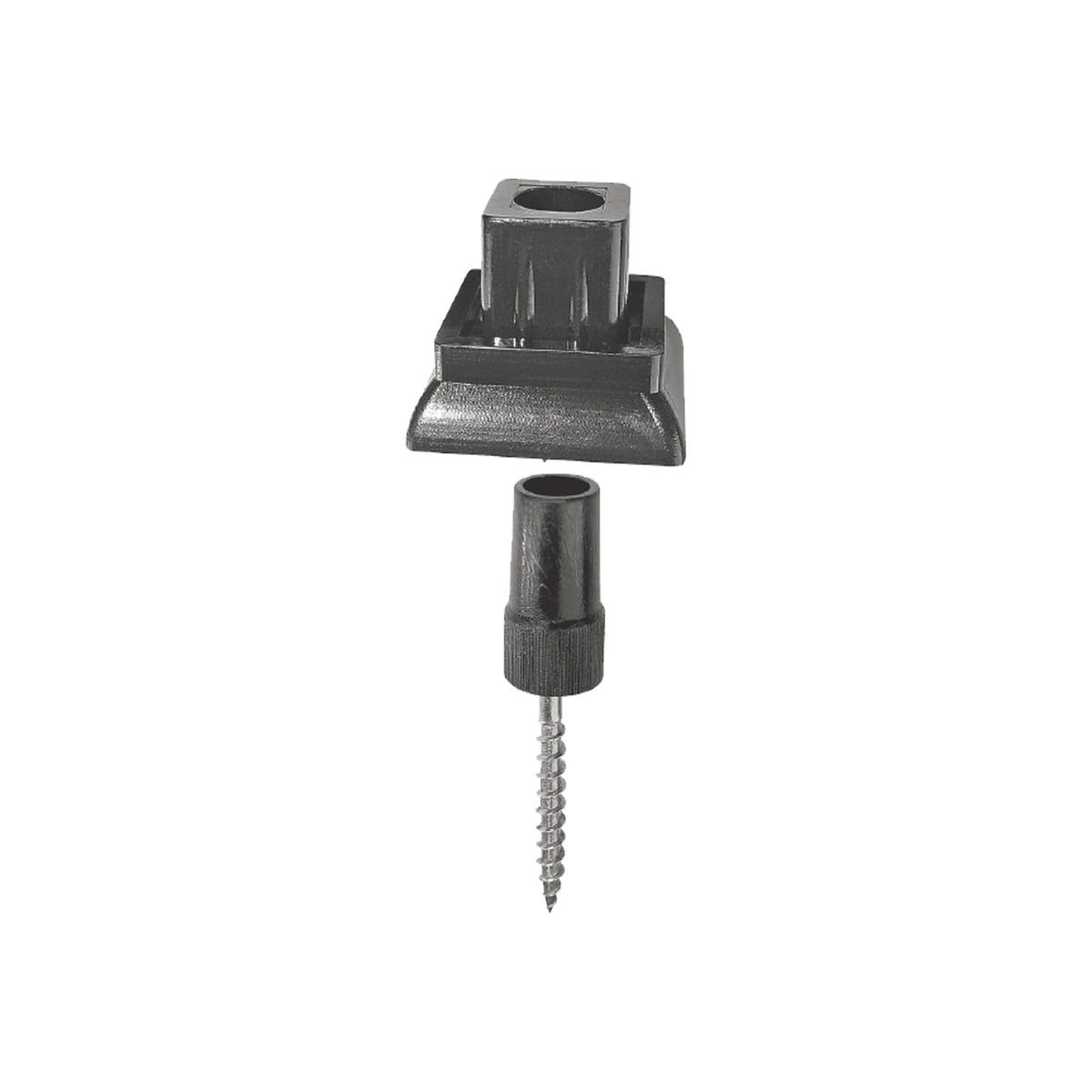 Nuvo Iron 8.75-in x 5-in Black Plastic Baluster Connector