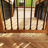 Nuvo Iron 8.75-in x 5-in Black Plastic Baluster Connector
