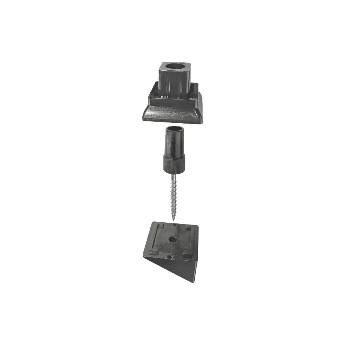 Nuvo Iron 9-in x 6.5-in Black Plastic Baluster Connector