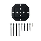 Nuvo Iron 5.25-in x 5.25-in Black Powder Coated Steel Post Connector