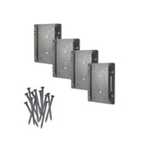 Nuvo Iron Black Plastic Stair Connector for Deck Stairs - 4.25-in Width, 7.5-in Length - Easy Installation, Eliminates Splitting - Pack of 1