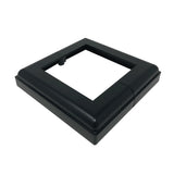Nuvo Iron 4-in x 4-in Powder Coated Black Aluminum Deck Post Base Trim