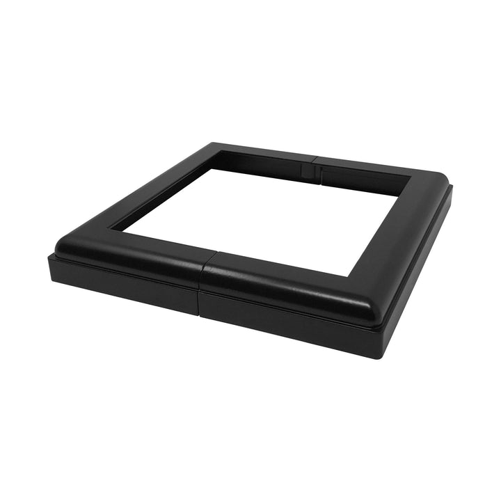 Nuvo Iron 6-in x 6-in Powder Coated Black Aluminum Deck Post Base Trim