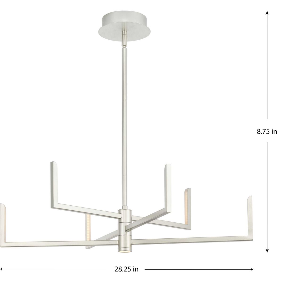 Progress Lighting Pivot Led 7-Light Burnished Gray Modern/ContemporaryLED Chandelier