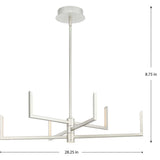 Progress Lighting Pivot Led 7-Light Burnished Gray Modern/ContemporaryLED Chandelier