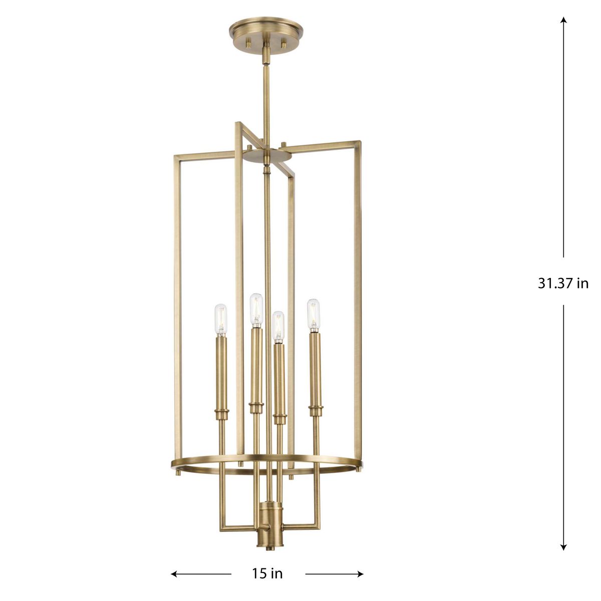 Progress Lighting Elara 4-Light Transitional Chandelier