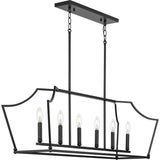 Progress Lighting Parkhurst 6-Light Matte Black Transitional Chandelier