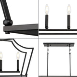 Progress Lighting Parkhurst 6-Light Matte Black Transitional Chandelier