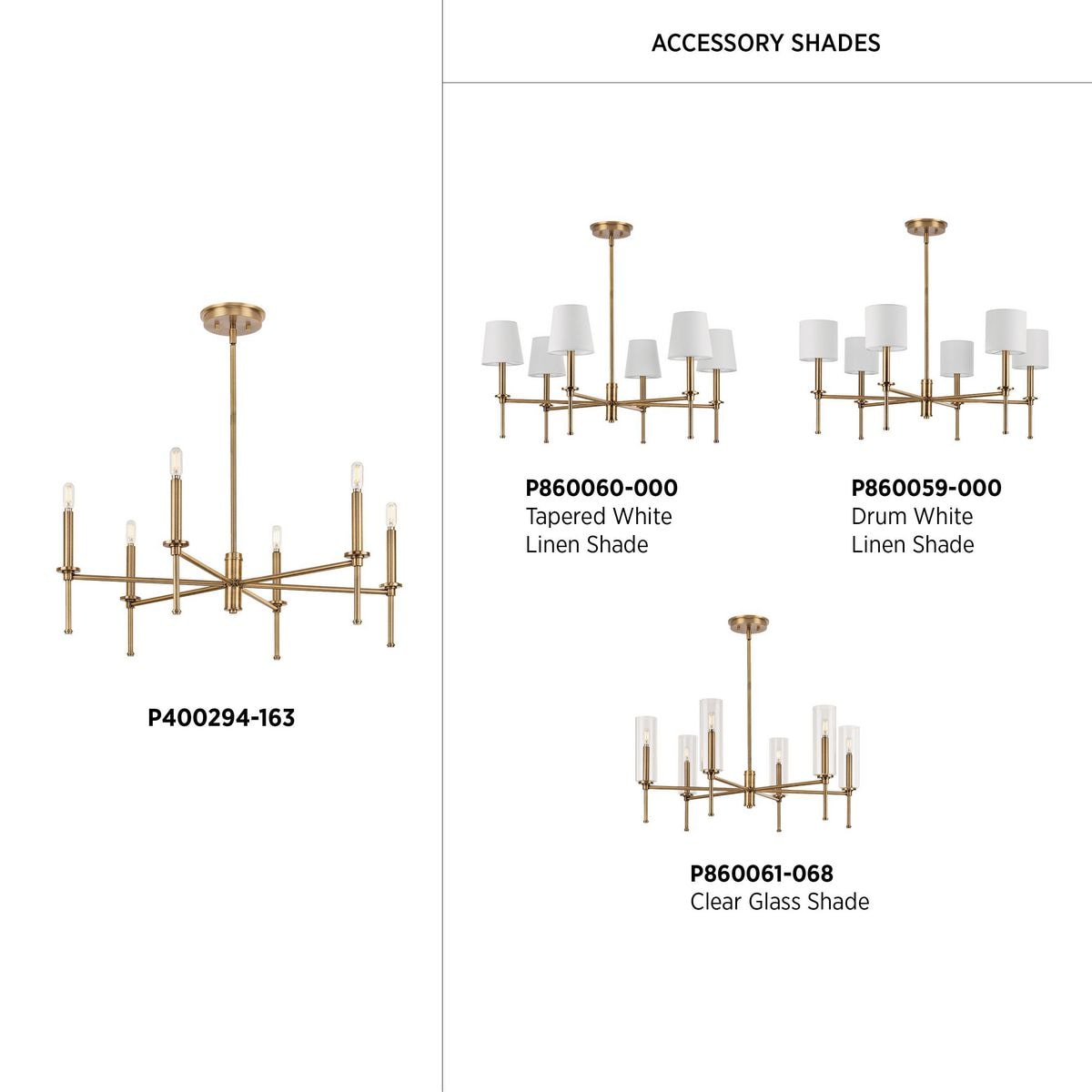 Progress Lighting Elara 6-Light Transitional Chandelier