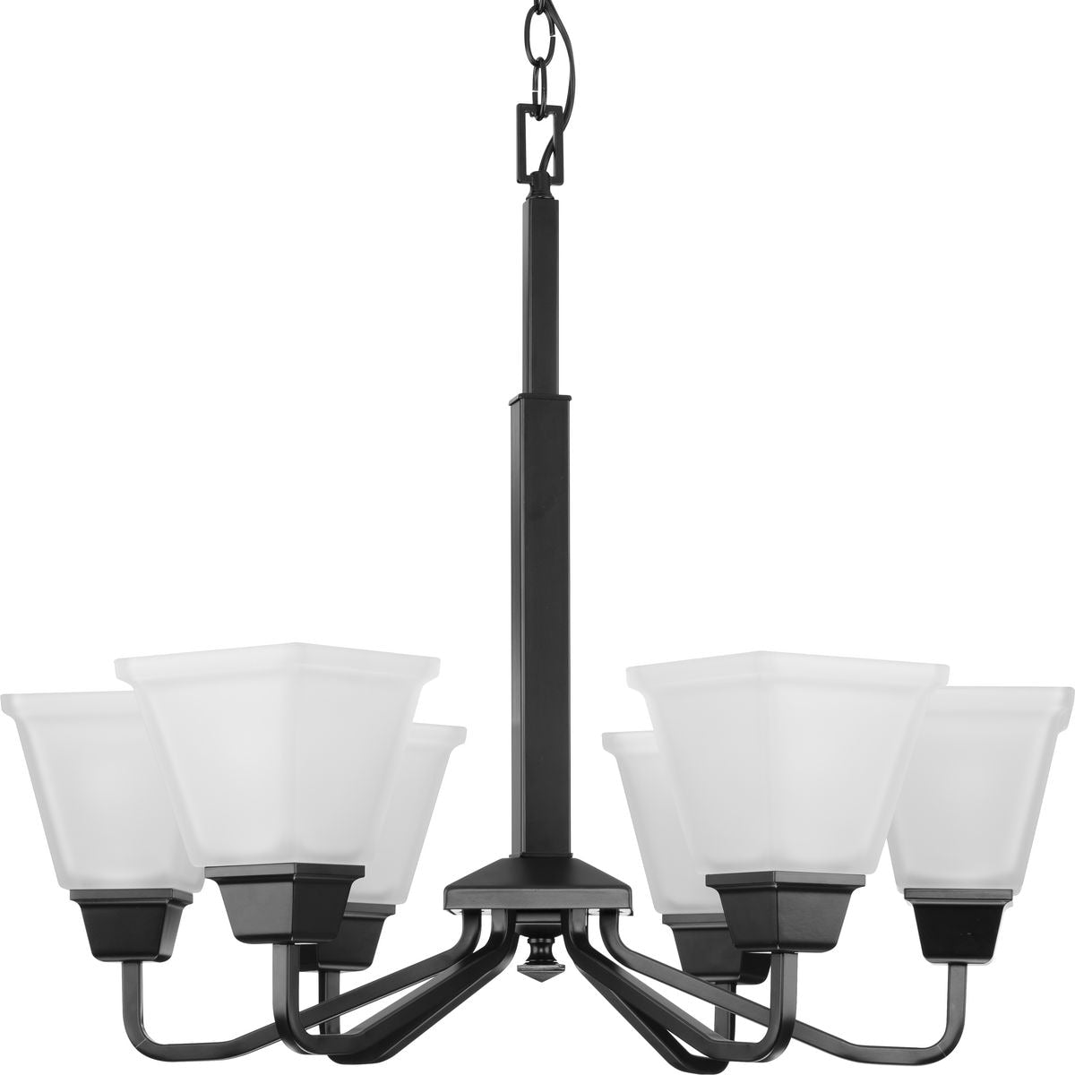 Progress Lighting Clifton Heights 6-Light Matte Black Farmhouse Chandelier
