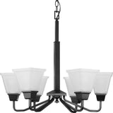 Progress Lighting Clifton Heights 6-Light Matte Black Farmhouse Chandelier