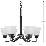 Progress Lighting Clifton Heights 6-Light Matte Black Farmhouse Chandelier