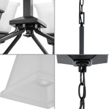 Progress Lighting Clifton Heights 6-Light Matte Black Farmhouse Chandelier