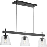 Progress Lighting Saffert 3-Light Matte Black Transitional Chandelier