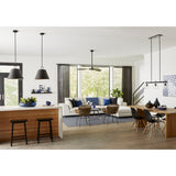 Progress Lighting Saffert 3-Light Matte Black Transitional Chandelier