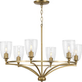 Progress Lighting Parkhurst 6-Light Brushed Brown Transitional Chandelier