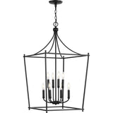 Progress Lighting Parkhurst 8-Light Matte Black Transitional Chandelier