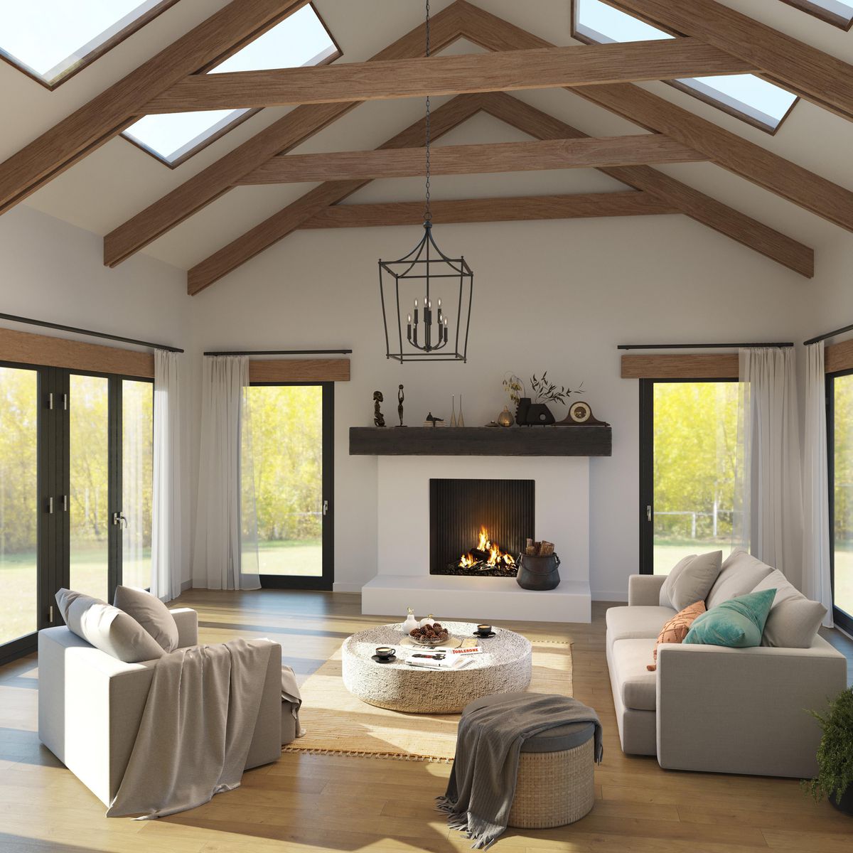 Progress Lighting Parkhurst 8-Light Matte Black Transitional Chandelier