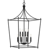 Progress Lighting Parkhurst 8-Light Matte Black Transitional Chandelier