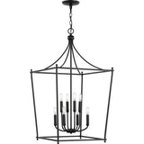 Progress Lighting Parkhurst 8-Light Matte Black Transitional Chandelier