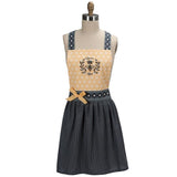 Queen Bee Yellow Cotton Hostess Apron