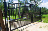 Mighty Mule 18-ft Dual Swing Universal Battery Driveway Gate Opener Kit (Solar Compatible)