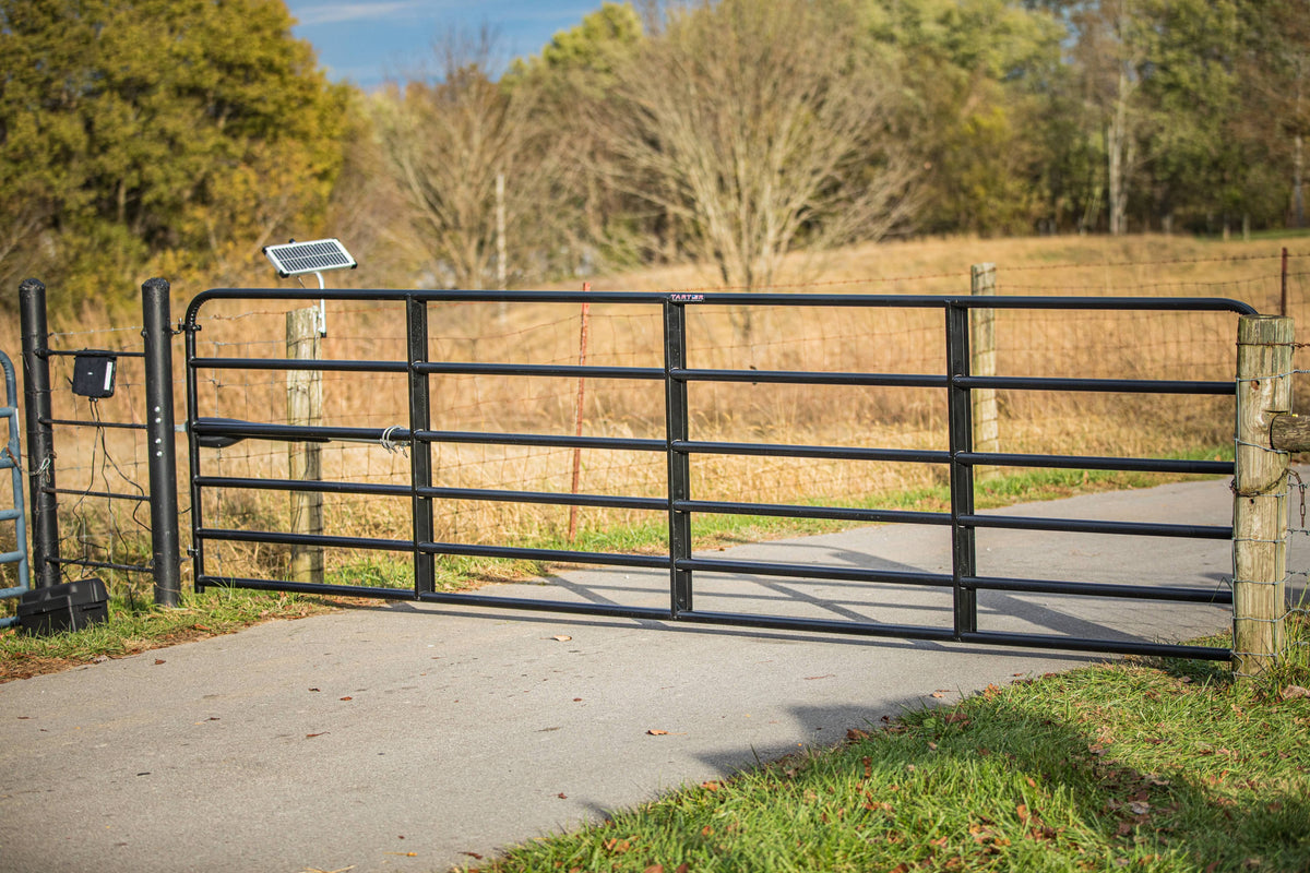 Mighty Mule 18-ft Single Swing Universal Battery Driveway Gate Opener Kit (Solar Compatible)