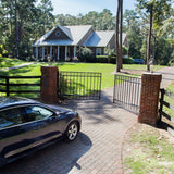 Mighty Mule 12-ft Dual Swing Universal Battery Driveway Gate Opener Kit (Solar Compatible)