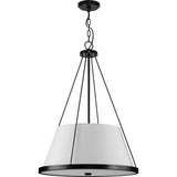 Progress Lighting Saffert 3-Light Matte Black Modern/Contemporary Bowl Medium Hanging Pendant Light