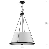 Progress Lighting Saffert 3-Light Matte Black Modern/Contemporary Bowl Medium Hanging Pendant Light